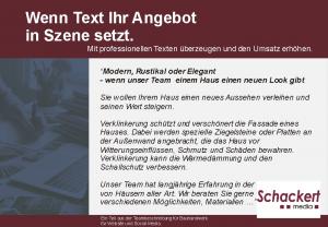 Werbung mit Texten Handwerk1 Schackert media